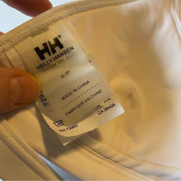 Helly Hansen Swim bathing suit bikini triangle bra top padded striped pink -S - Picture 6 of 7